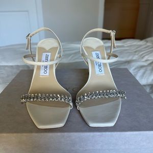 Jimmy Choo Meira 85 crystal strappy heels